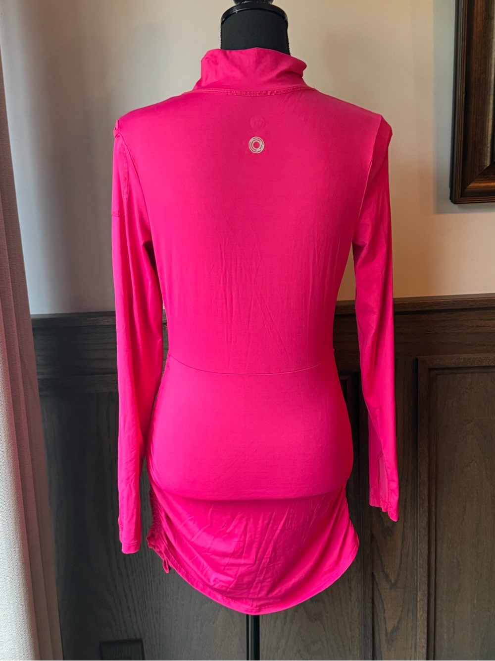 BloqUV Long-Sleeve Pink Swim Coverup Tunic with Half-Zip - Picture 5 of 8